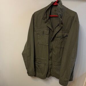 American Eagle Outfitters Dark Olive Military Jacket